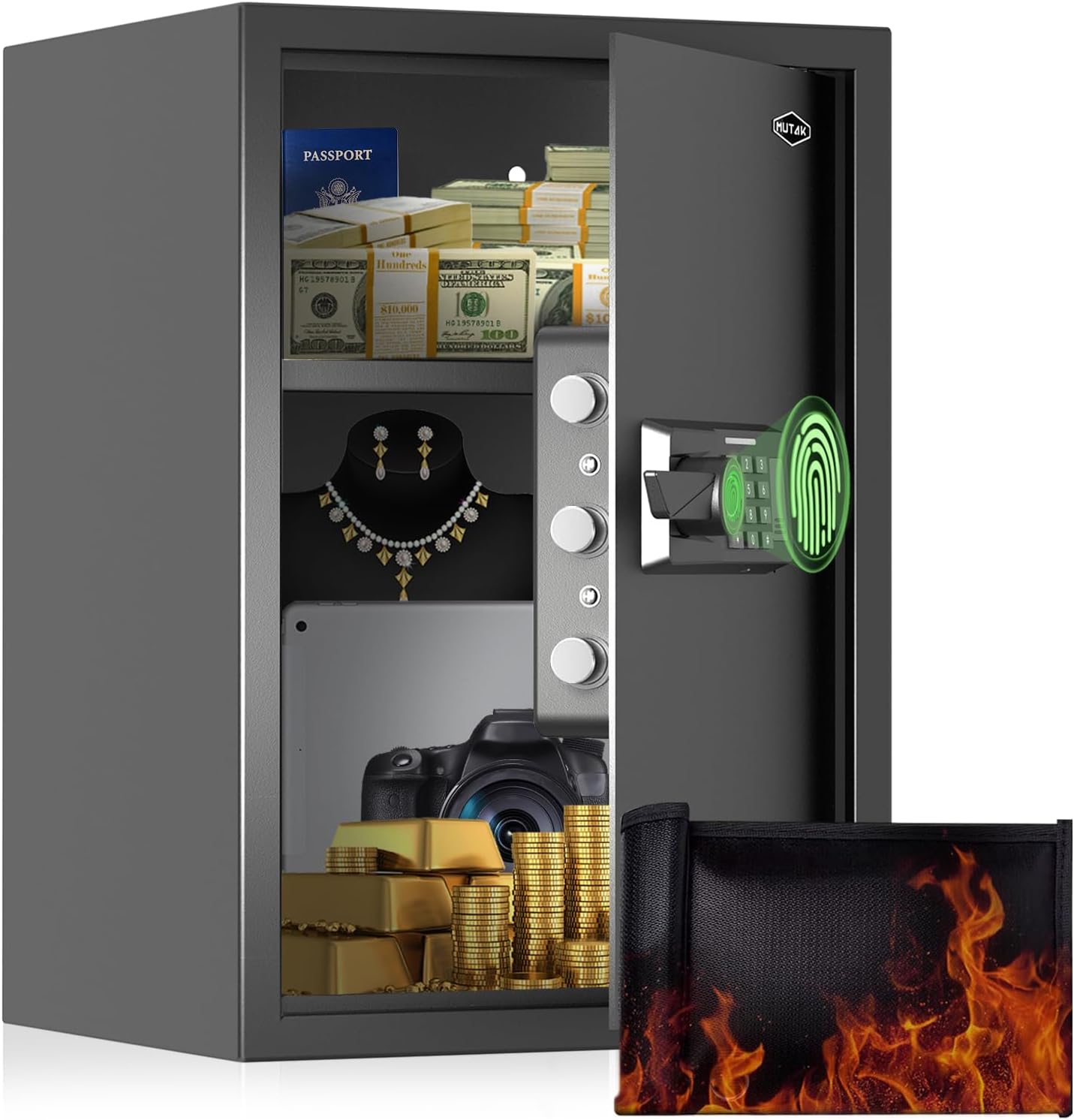 Safe Box Digital - Smart Home Safe 2.0 Cub Biometric