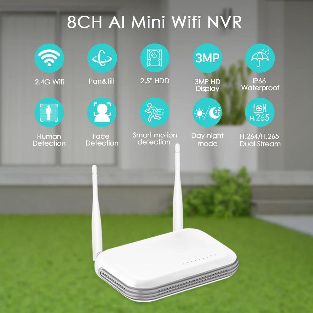 Home Security Nvr - WiFi NVR 8CH / 4CH 6MP