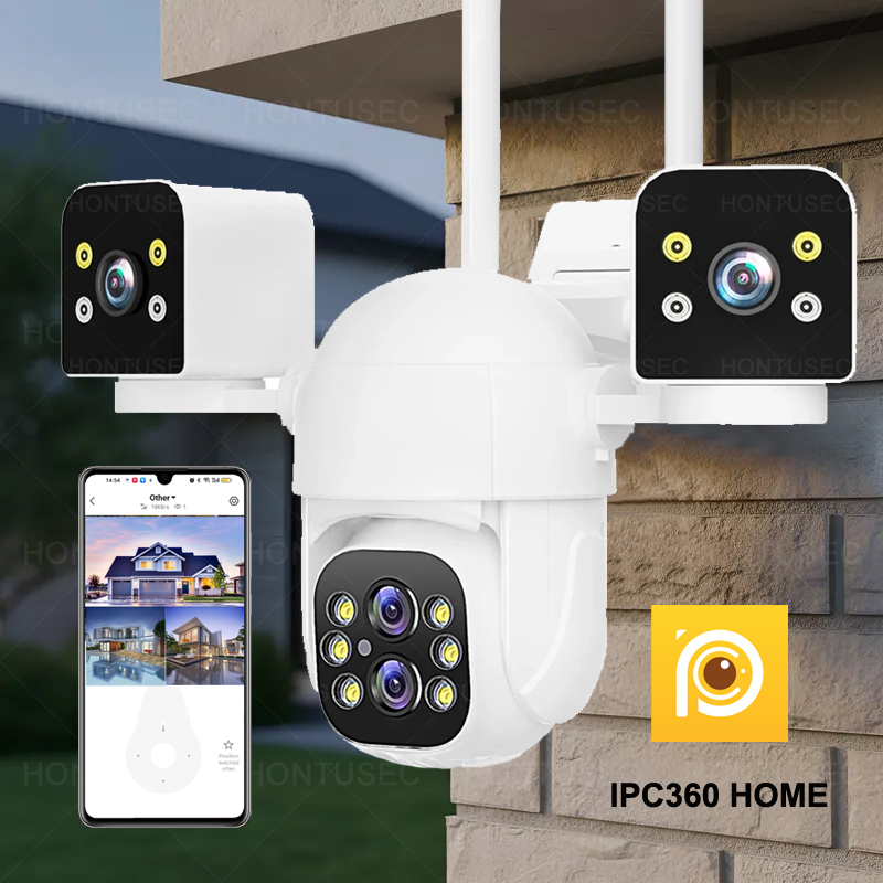 Home Security Flood Lights - IPC360 HOME 8K 16MP 4 Lens