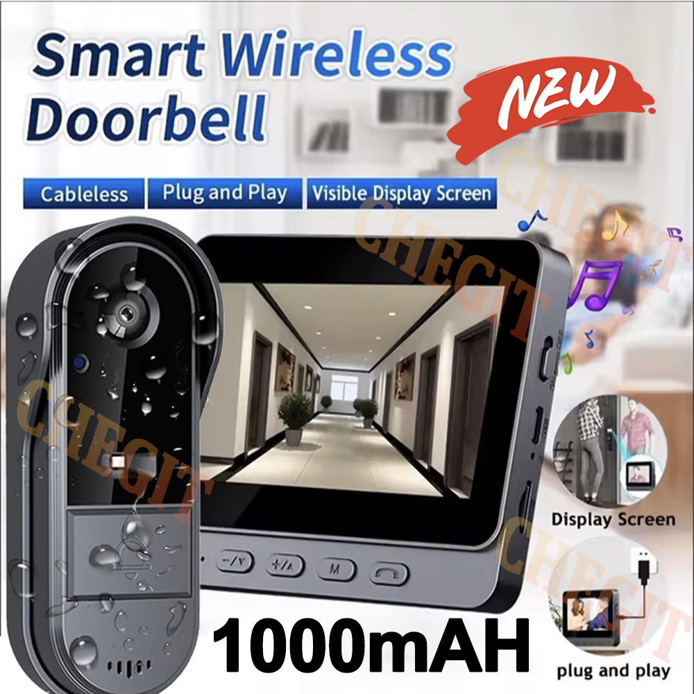 Home Security Adt - Wireless Wifi Doorbell Camera 1080P Video