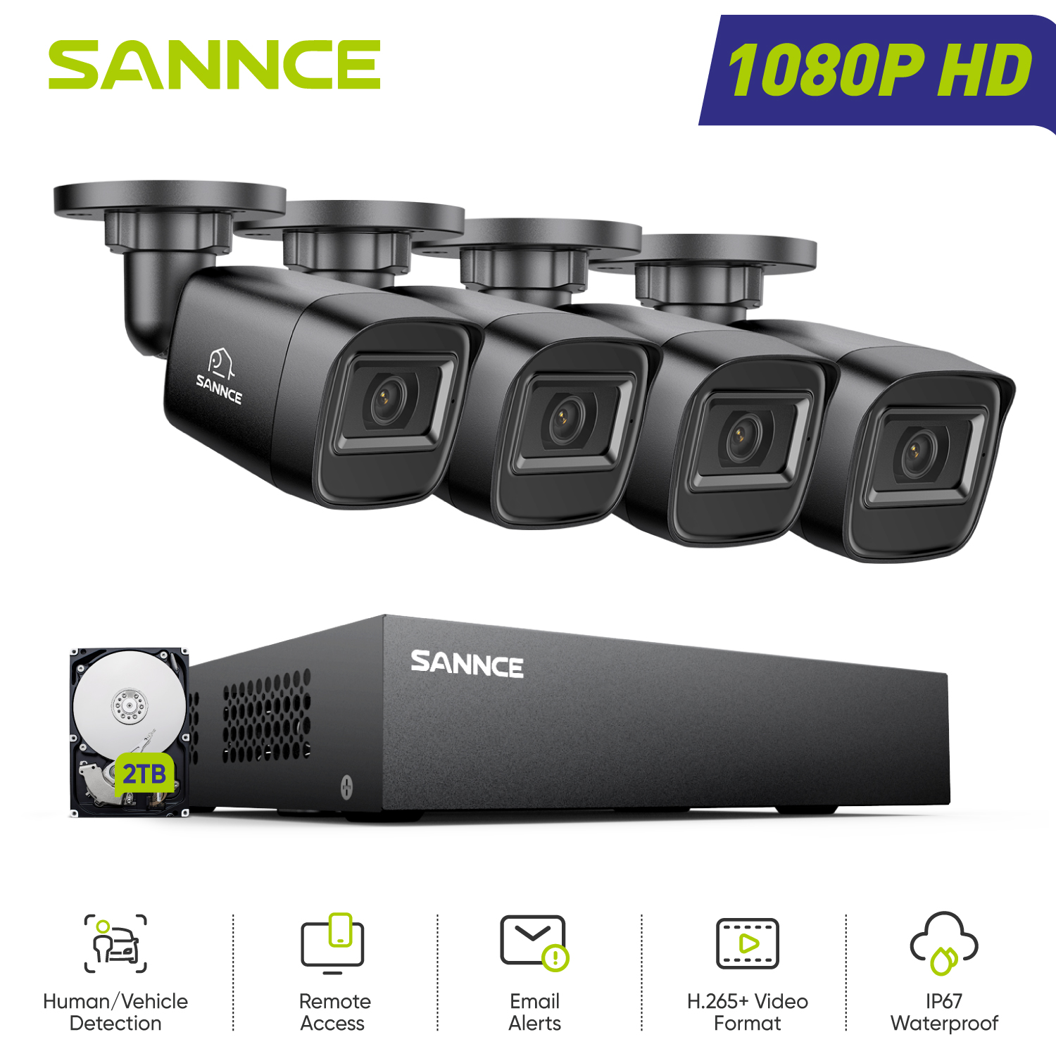 Home Security Upgrades - SANNCE 1080P Security Camera System 8CH