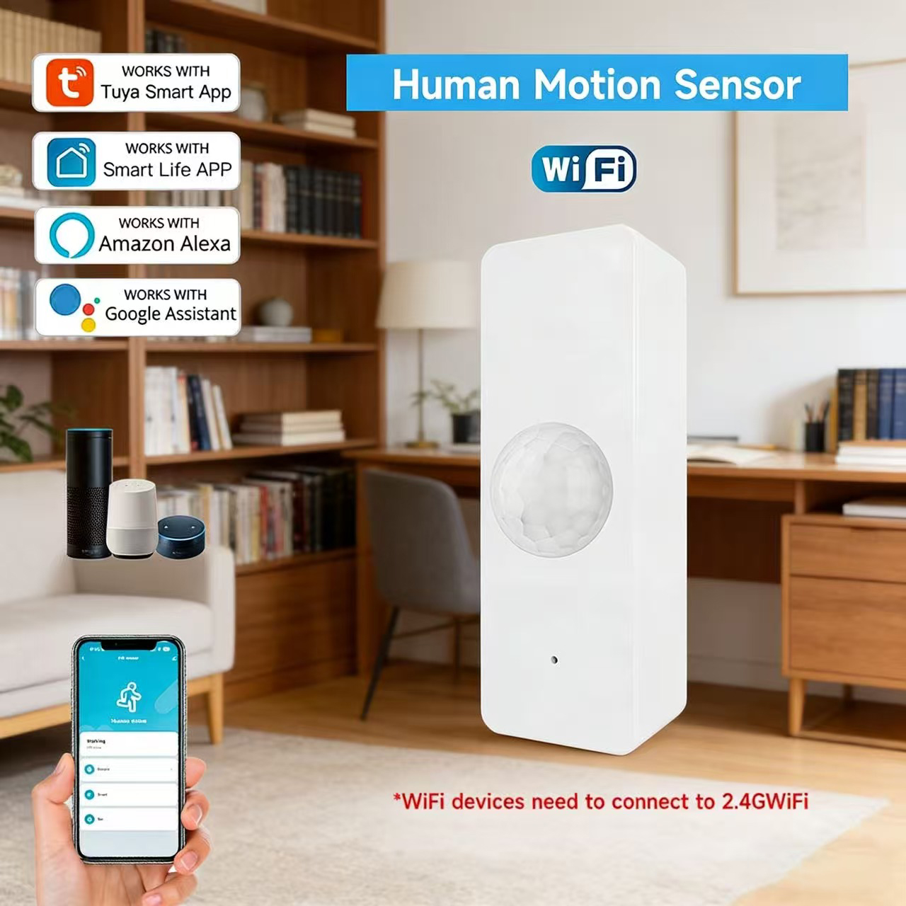 Home Security Upgrades - WiFi Smart PIR Motion Sensor Tuya