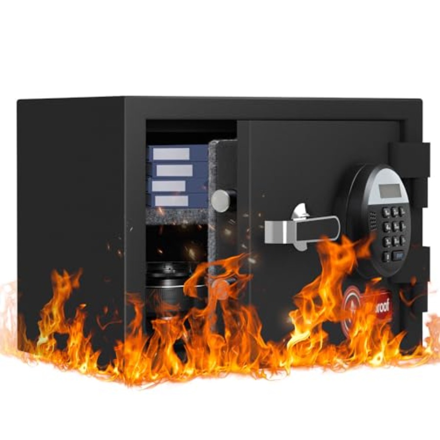 Safe Box Digital - Fireproof home safe for money, jewelry,