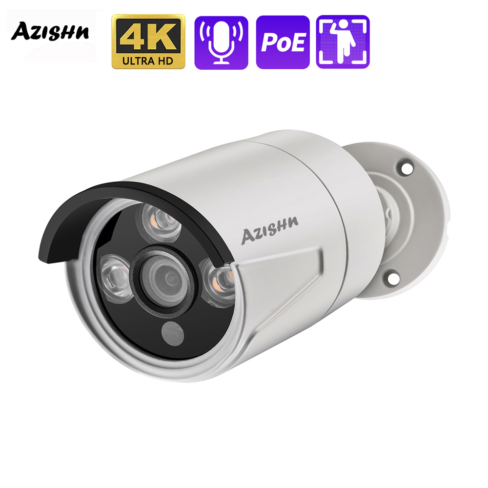 Home Security Nvr - AZISHN H.265+ 4K 8MP Audio POE