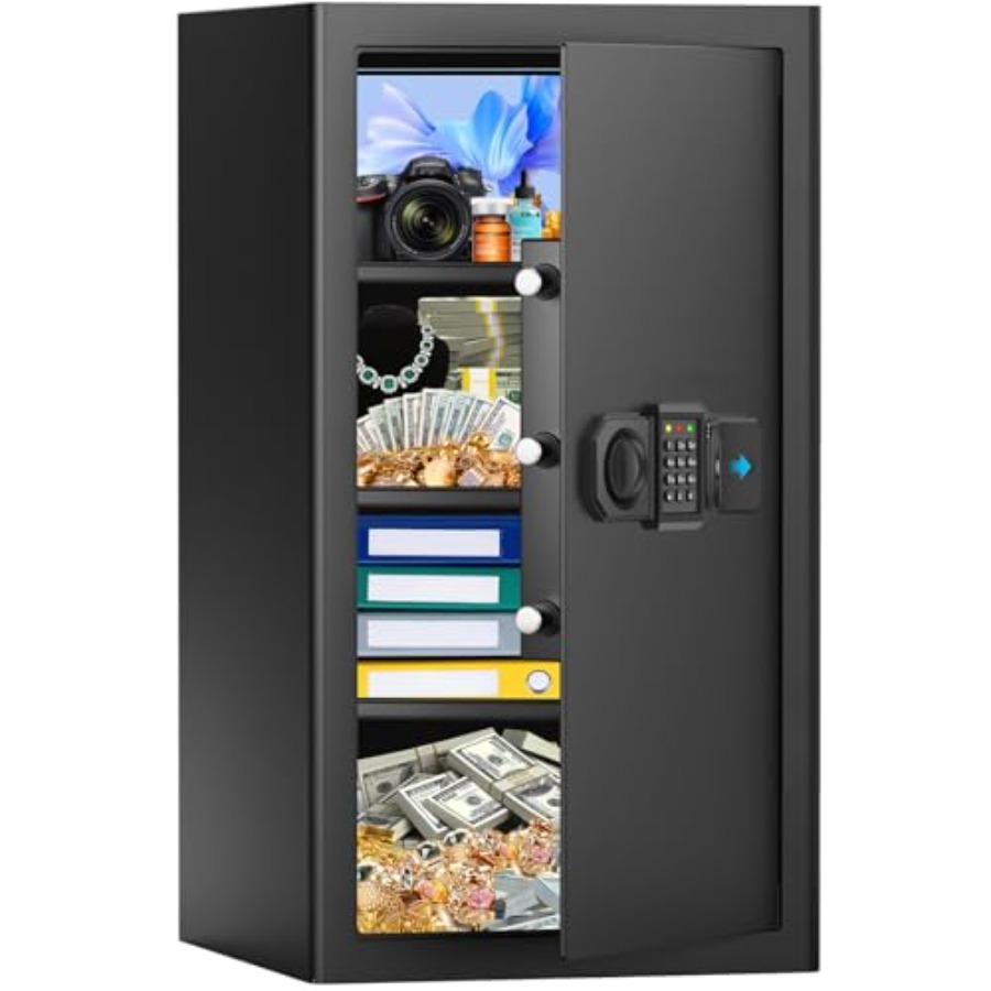 Safe Box Digital - Home office fireproof waterproof safe box,