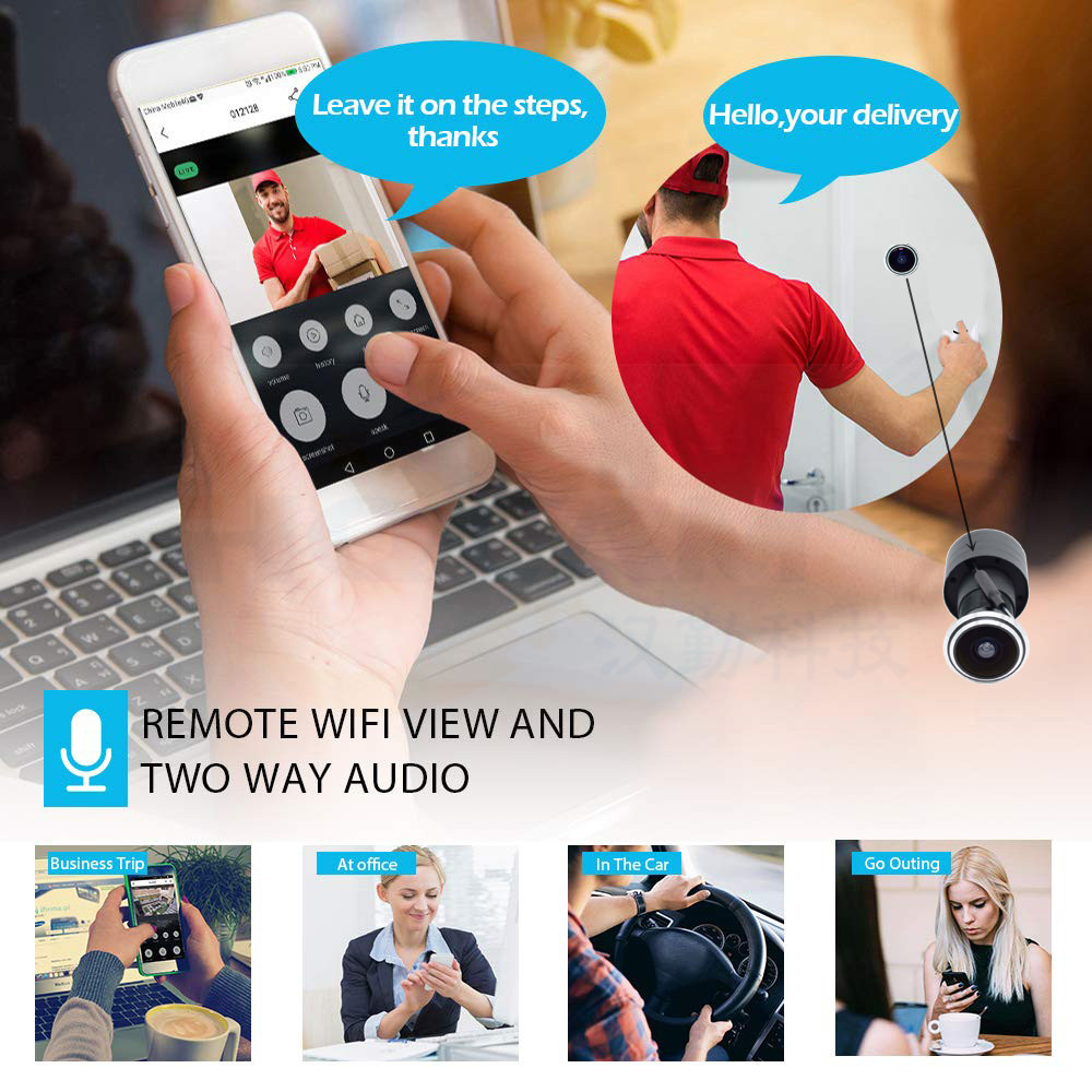5MP Door Eye IP POE Camera Min - Home Security Adt avaliação e preço