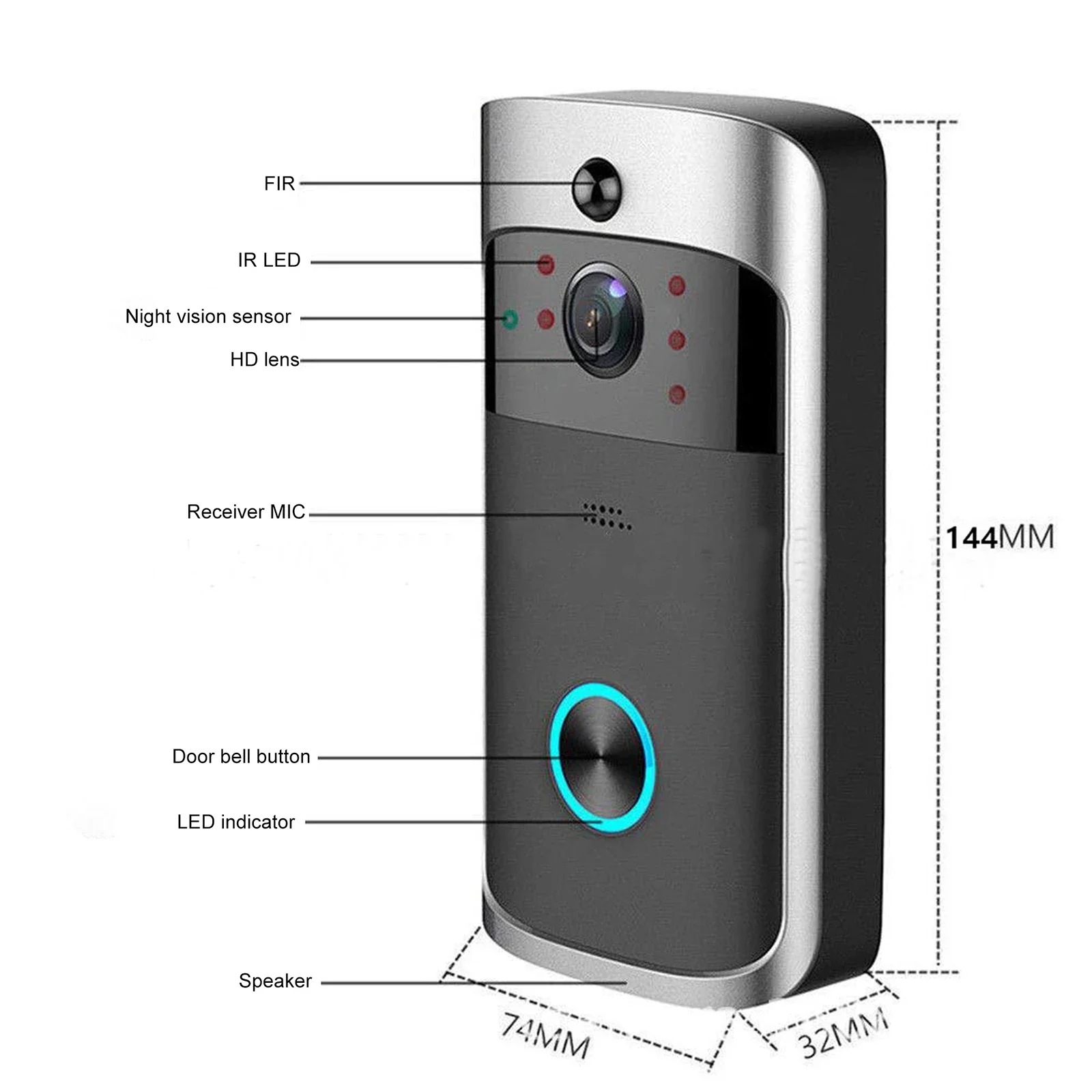 2026 NEW V5 Video Door Bell Wi - Home Security Adt avaliação e preço