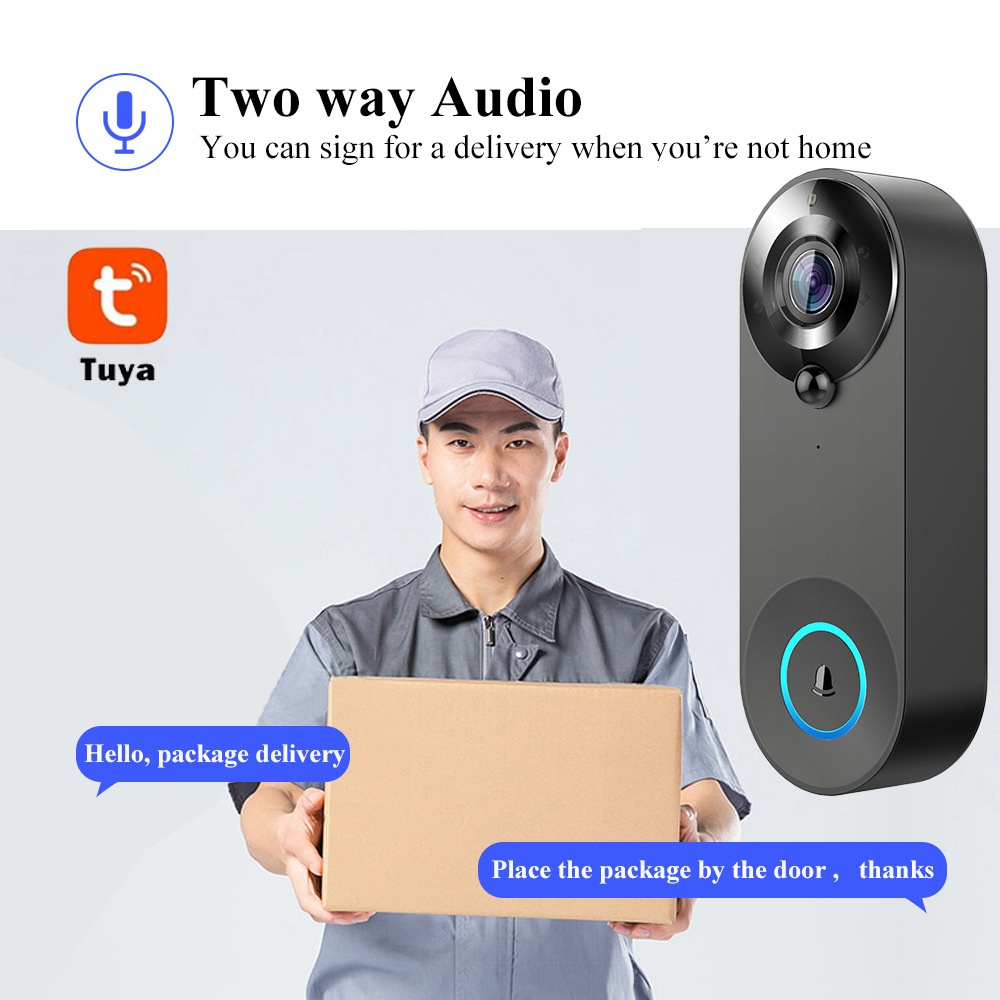 Tuya 1080P Wireless WIFI Doorb - Home Security Adt avaliação e preço