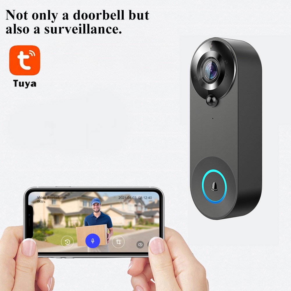 Tuya 1080P Wireless WIFI Doorb - Home Security Adt avaliação e preço