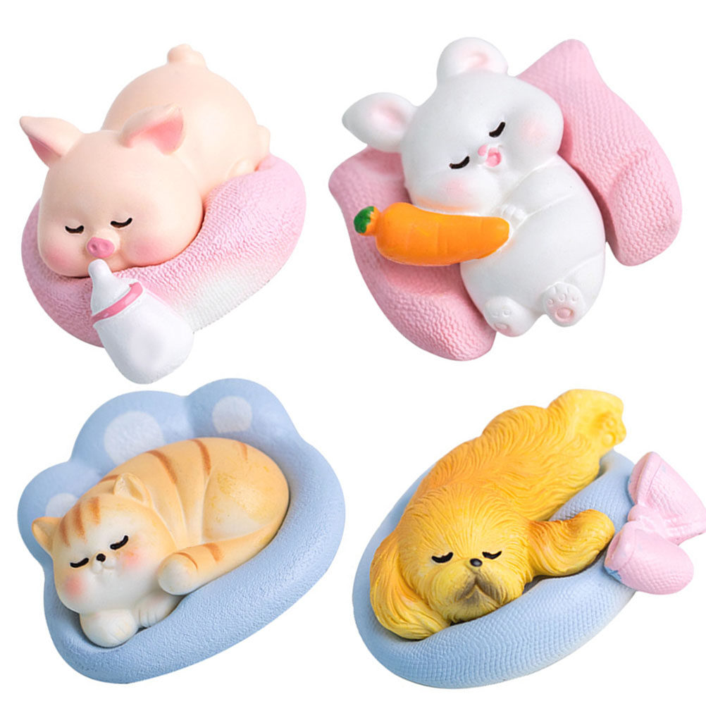 4Pcs Cute Animal Statues Resin - Home Security Outdoor avaliação e preço