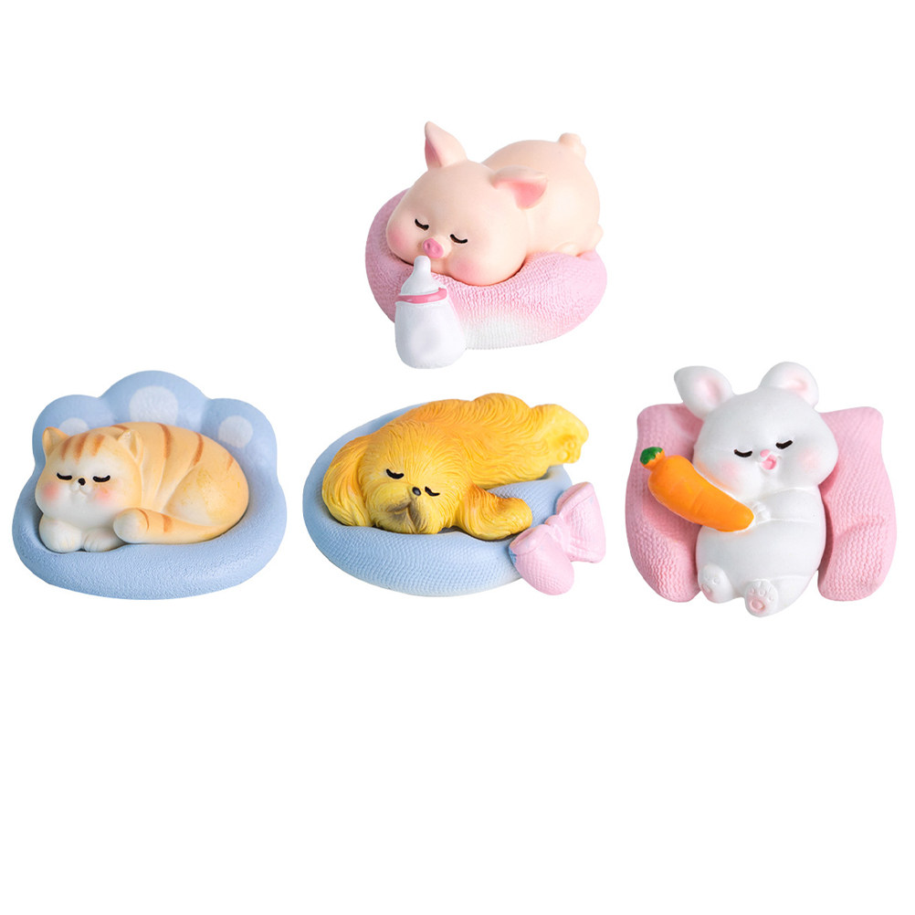 4Pcs Cute Animal Statues Resin - Home Security Outdoor avaliação e preço