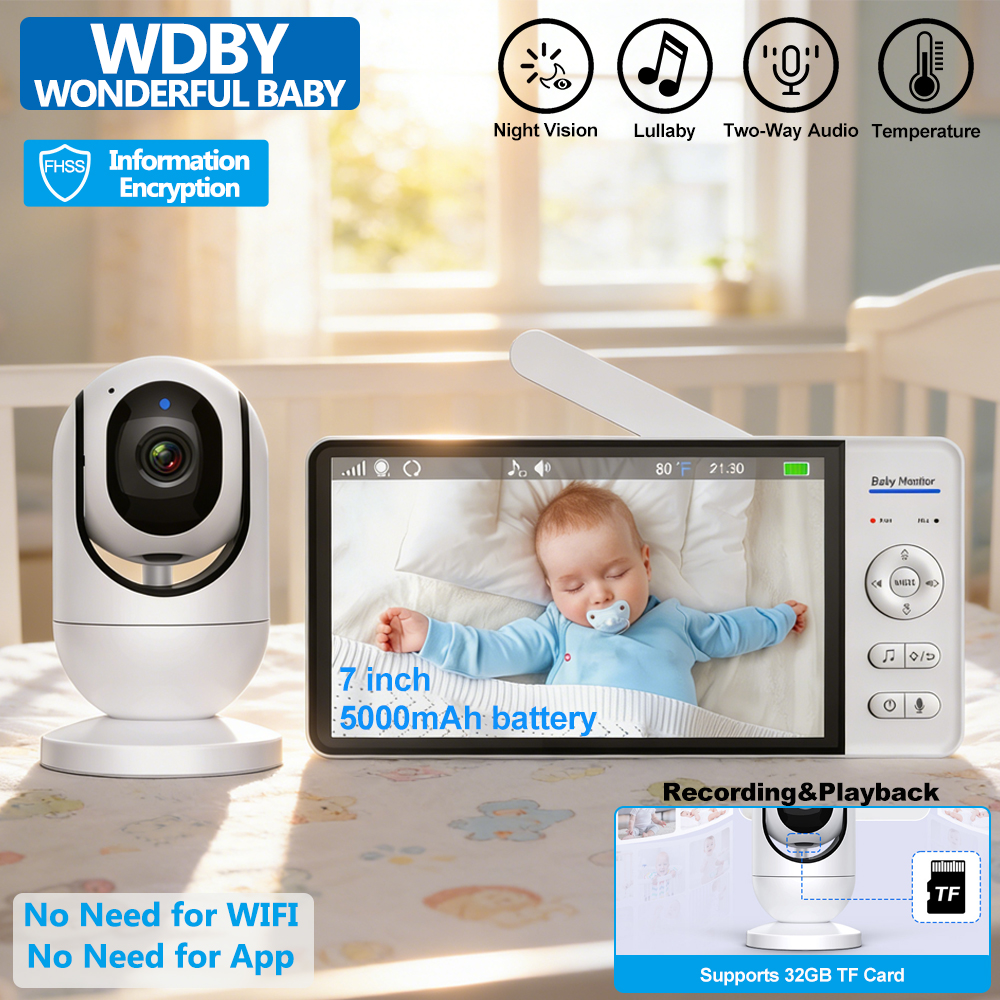 7 Inch Video Baby Monitor with - Home Security Video avaliação e preço