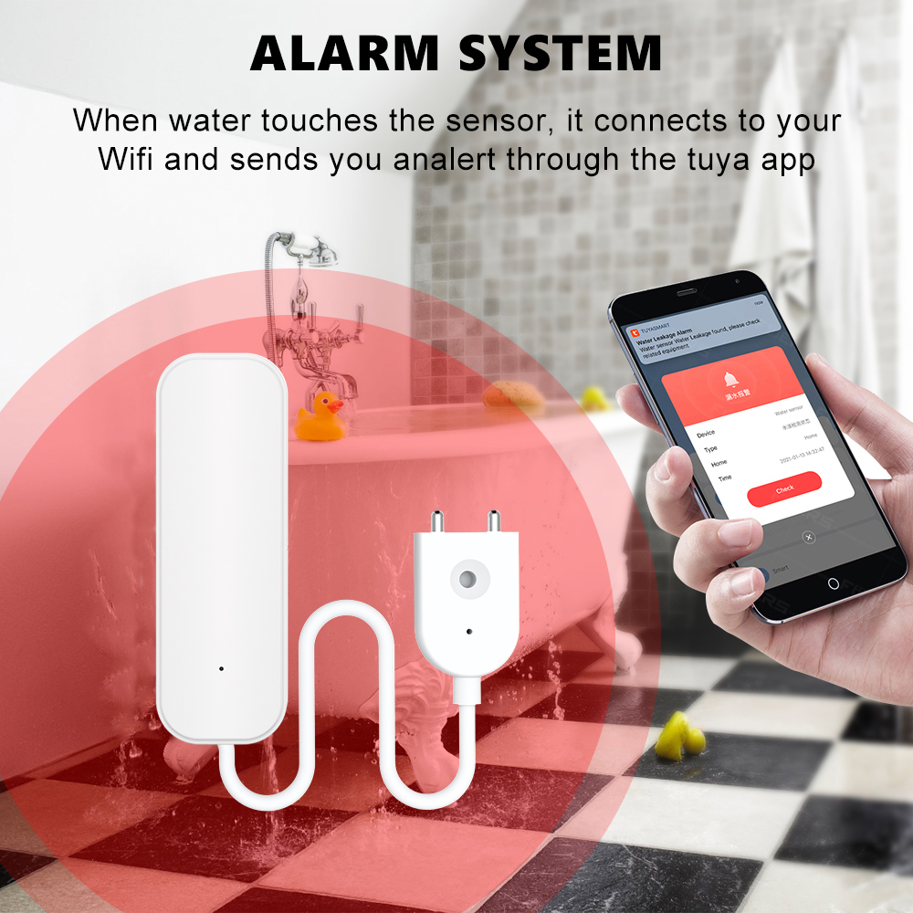 WiFi/Zigbee Water Sensor Tuya  - Home Security Upgrades avaliação e preço