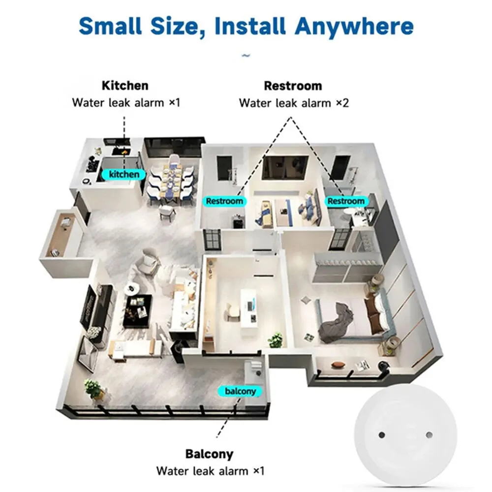 Zigbee3.0 Smart Water Leak Sen - Home Security Home Assistant avaliação e preço