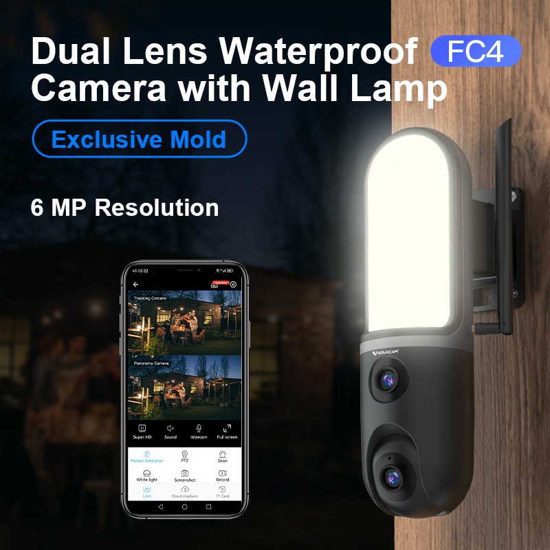6MP O-Kam APP 5X Dual Lens  Ga - Home Security Flood Lights avaliação e preço