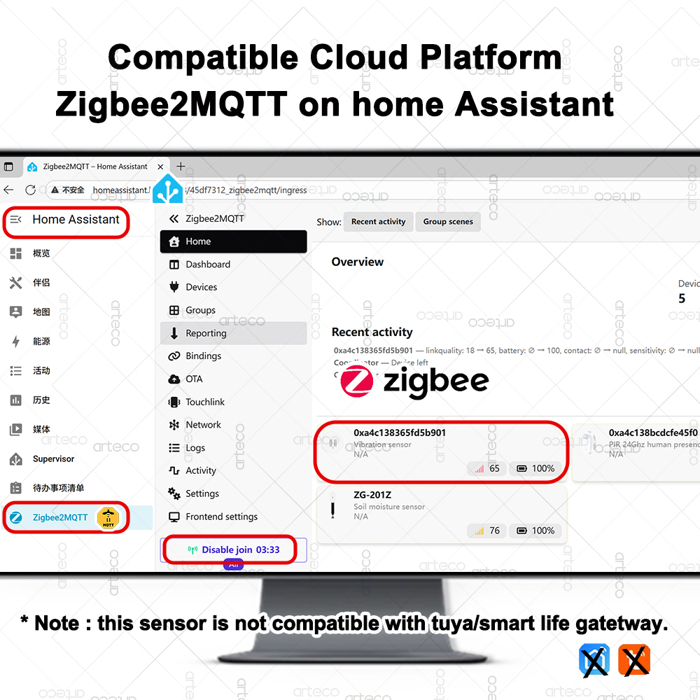 ZigBee Smart Vibration Sensor  - Home Security Home Assistant avaliação e preço