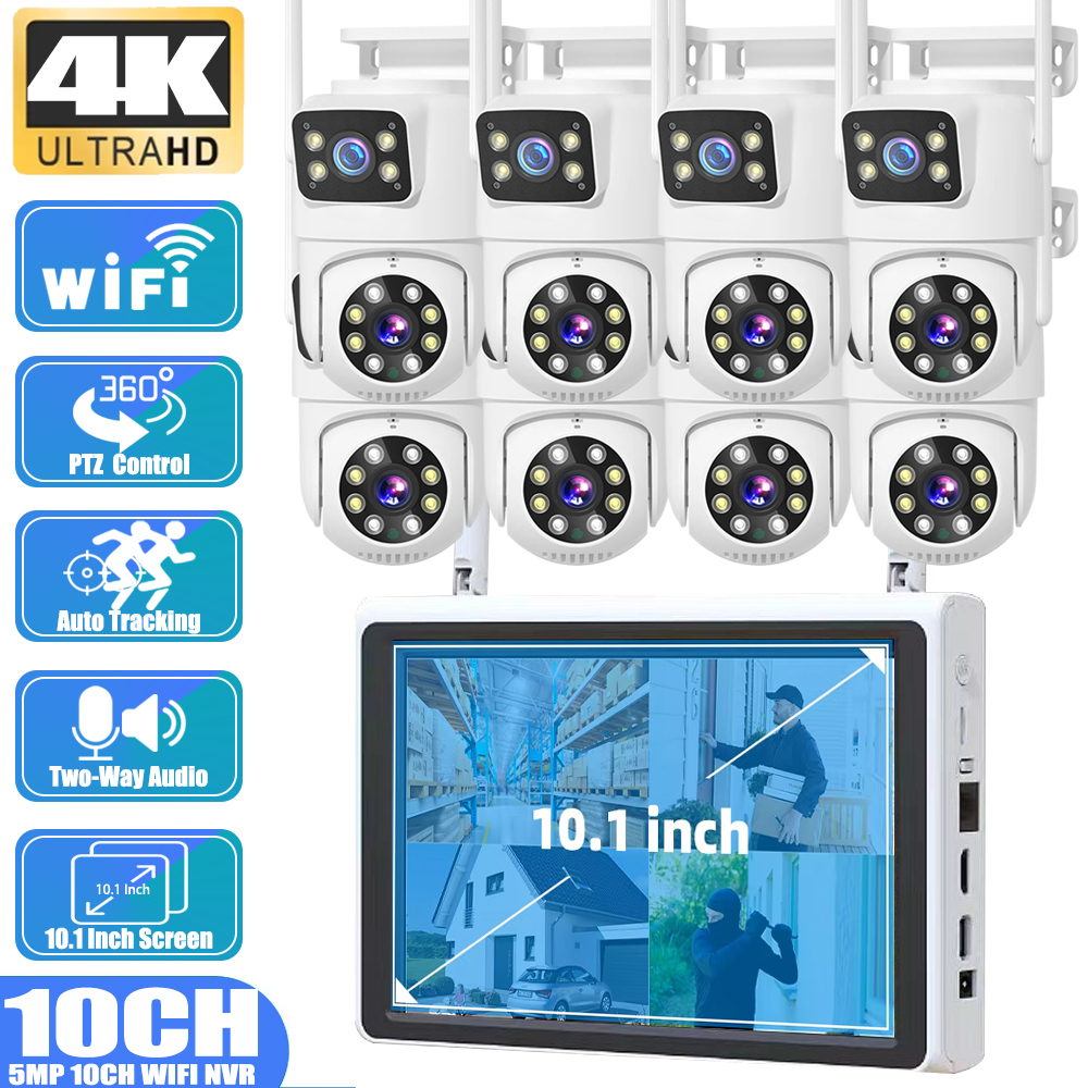 10 Channel CCTV Security 4K Du - Home Security Nvr avaliação e preço