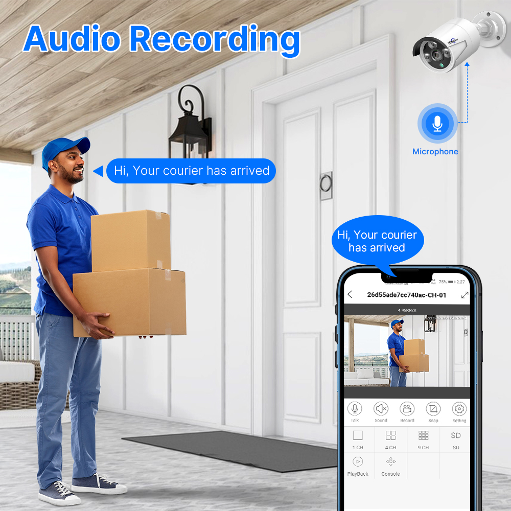 Hiseeu 5MP Audio IP Security S - Home Security Nvr avaliação e preço