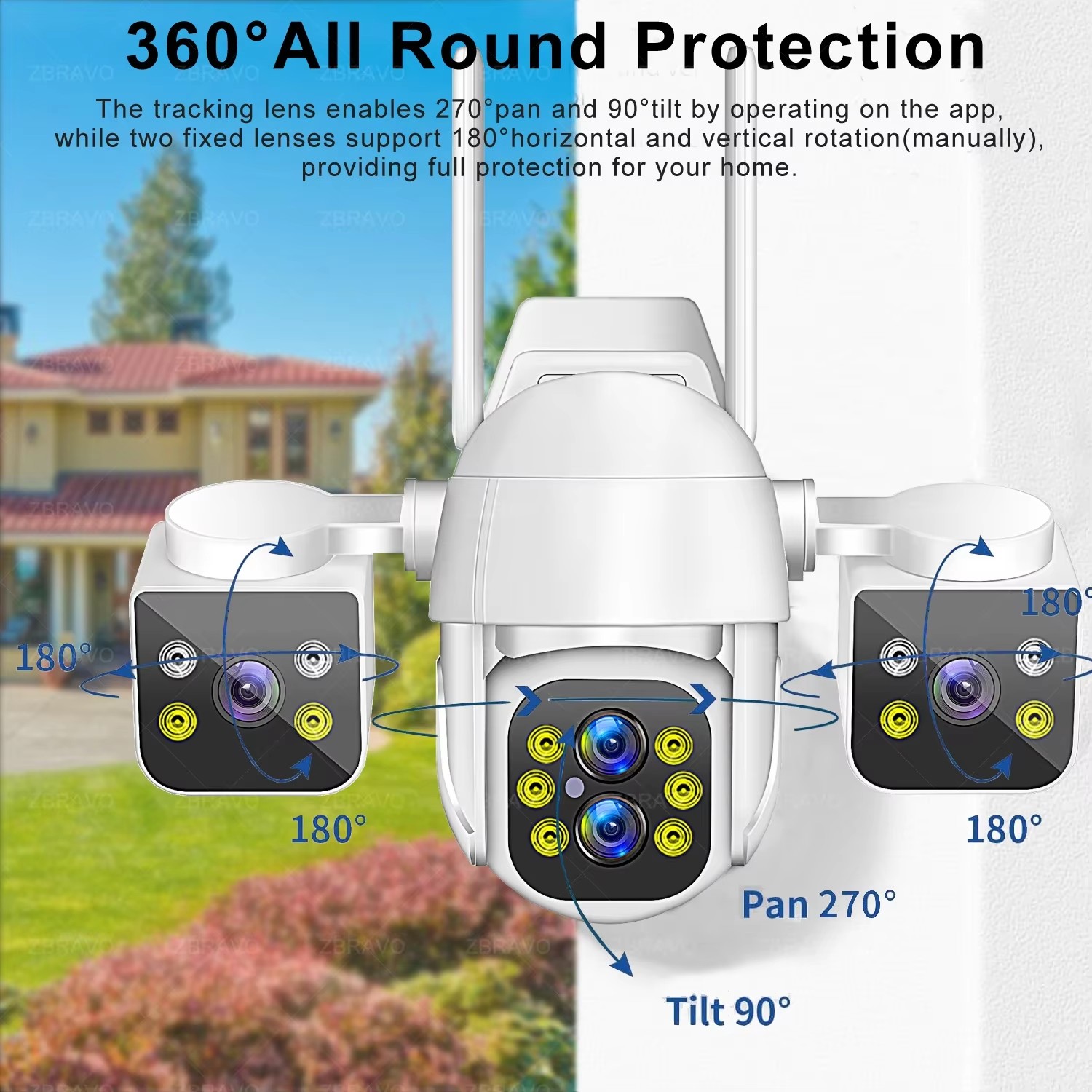 IPC360 HOME 8K 16MP 4 Lens 3 S - Home Security Flood Lights avaliação e preço