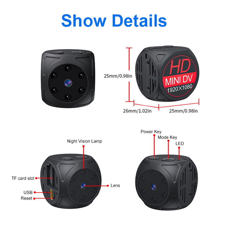 Mini HD Camera 1080p Portable  - Home Security Video avaliação e preço