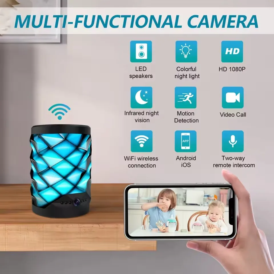 HD Mini Wifi Camera Bluetooth  - Home Security Flood Lights avaliação e preço