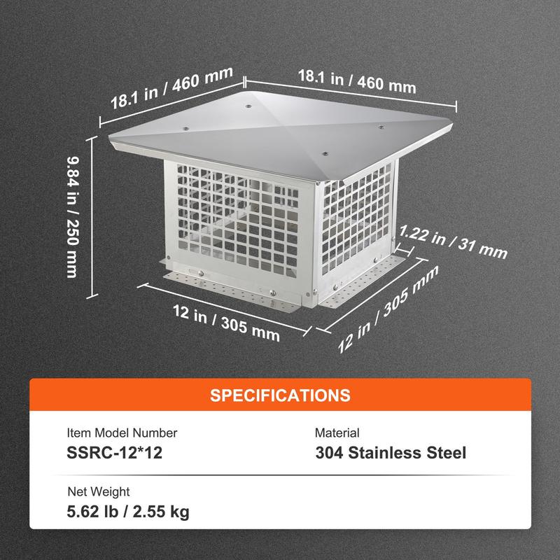 Fireplace Flue Cover 12 x 12 i - Home Security Outdoor avaliação e preço