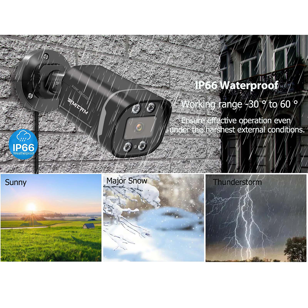 4K Poe Security Camera Outdoor - Home Security Nvr avaliação e preço
