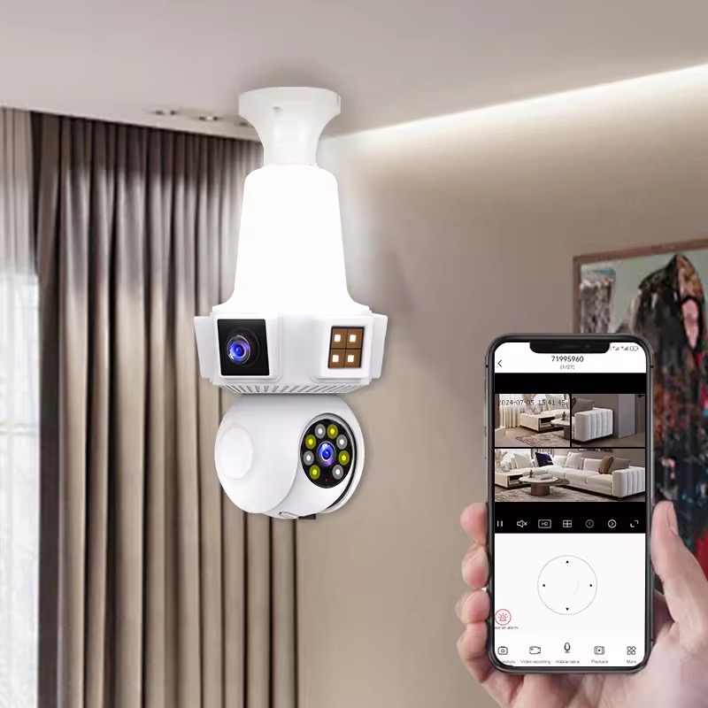 6MP V380pro APP Dual Lens Full - Home Security Flood Lights avaliação e preço