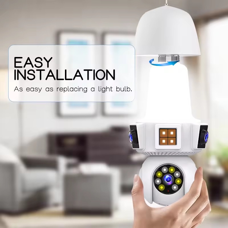 6MP V380pro APP Dual Lens Full - Home Security Flood Lights avaliação e preço