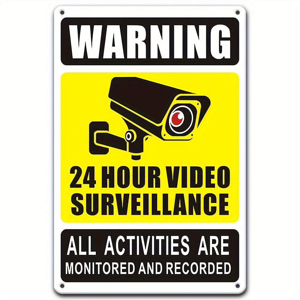 24/7 Video Surveillance Warnin - Home Security Upgrades avaliação e preço