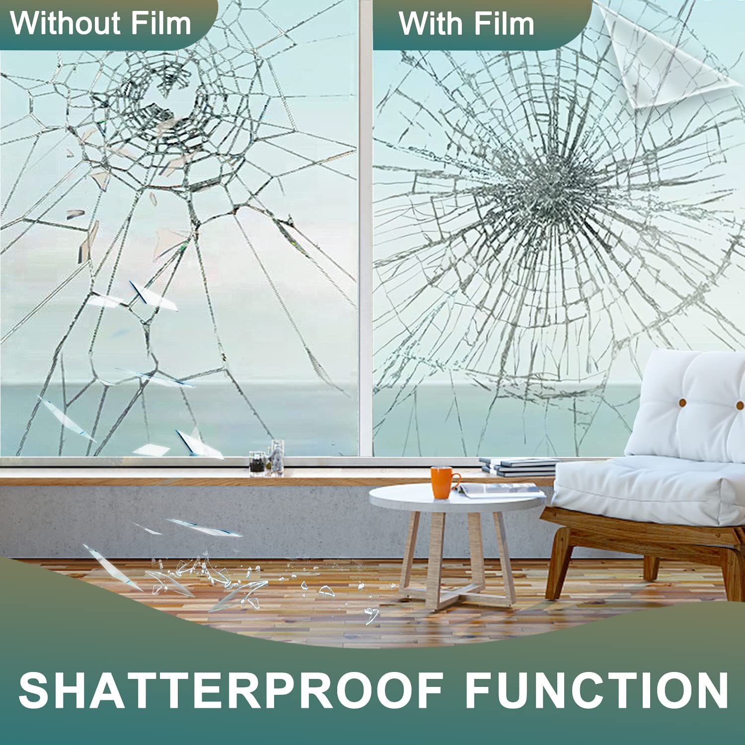 2/3/5/8m Clear Security and Sa - Home Security Film For Windows avaliação e preço