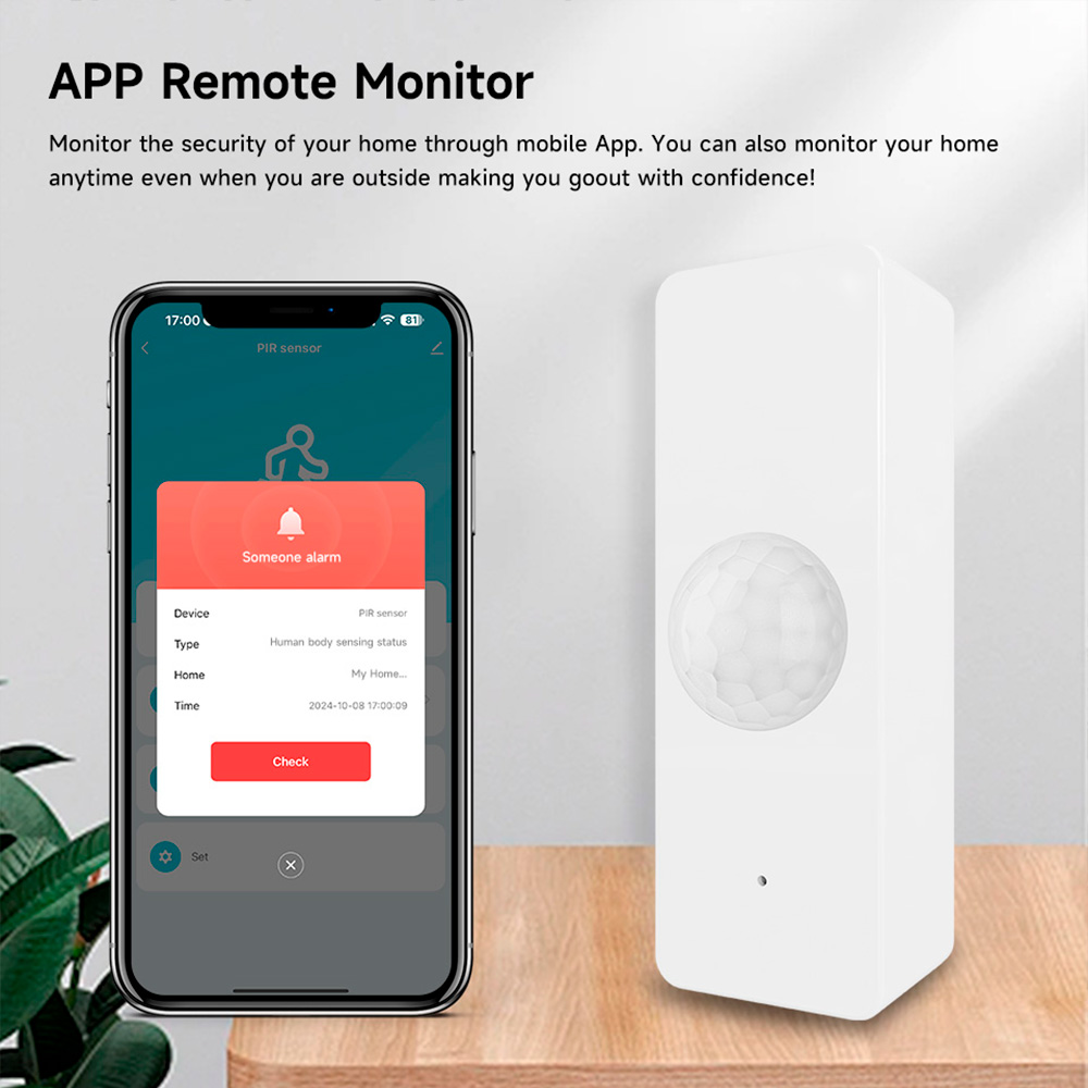 WiFi Smart PIR Motion Sensor T - Home Security Upgrades avaliação e preço