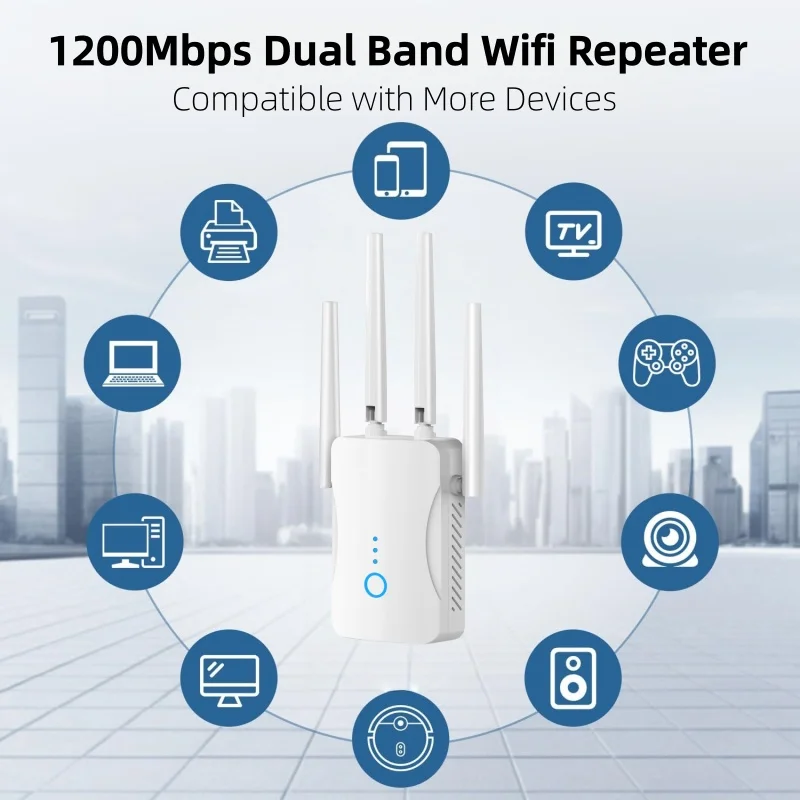 1200Mbps Dual Band WiFi Repeat - Home Security Outdoor avaliação e preço