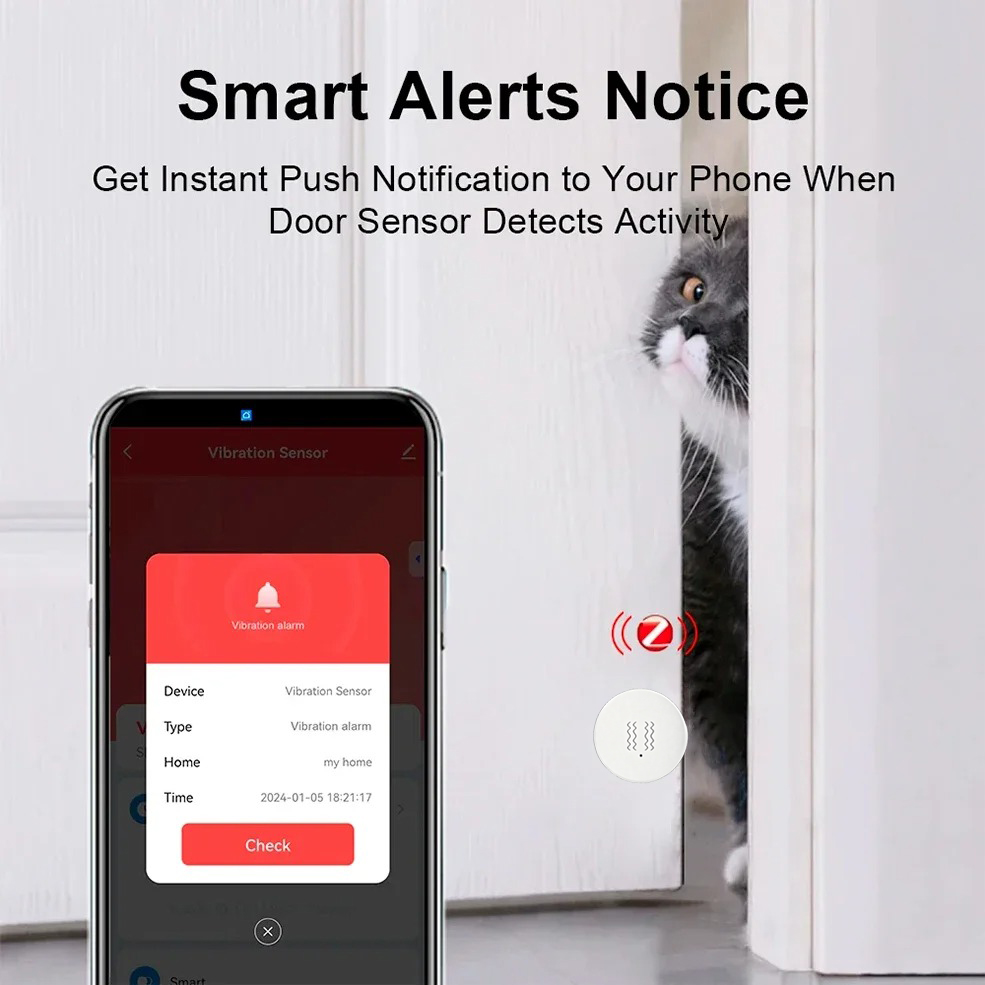 Tuya ZigBee Smart Vibration &  - Home Security Upgrades avaliação e preço