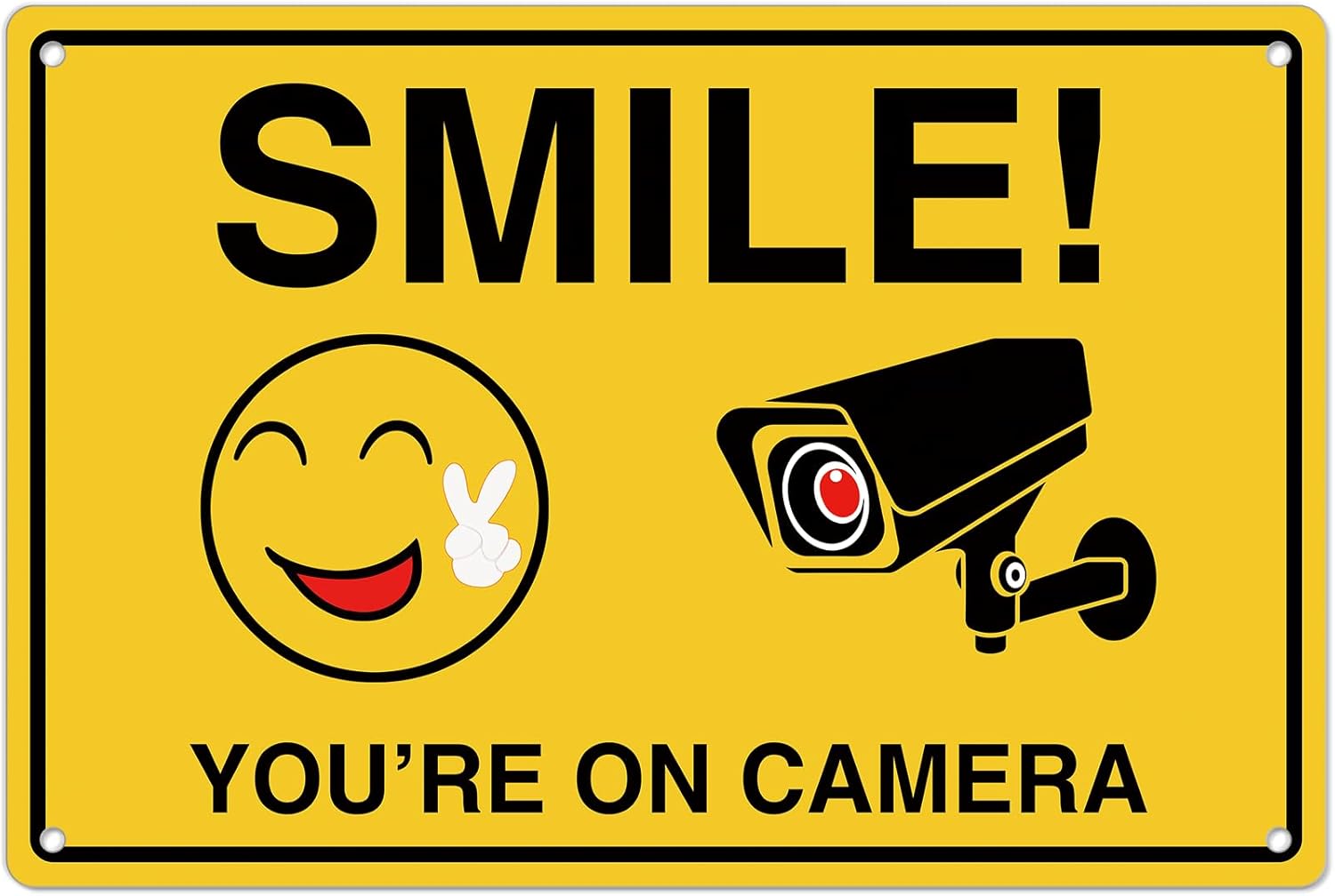Smile Youre On Camera Signs ;  - Home Security Outdoor avaliação e preço
