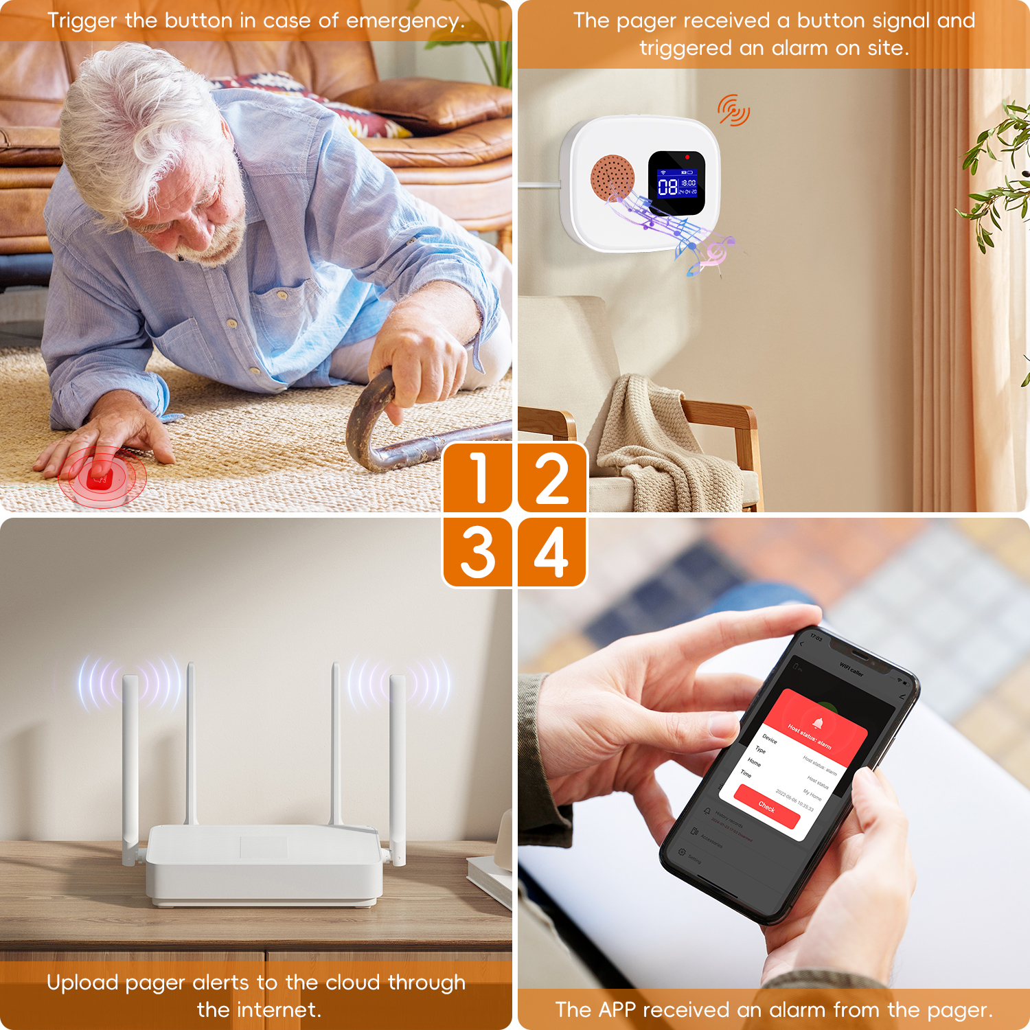 Emergency Call Button for Seni - Home Security Upgrades avaliação e preço