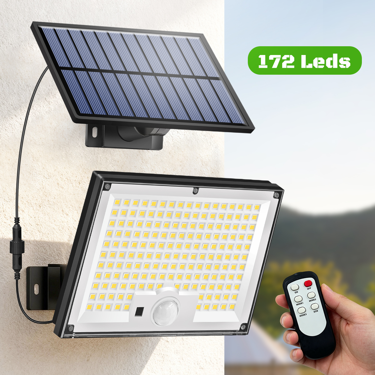 Outdoor Solar Security Lights  - Home Security Flood Lights avaliação e preço