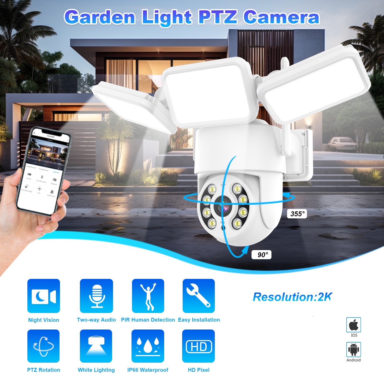 Home Security Camera Floodligh - Home Security Flood Lights avaliação e preço