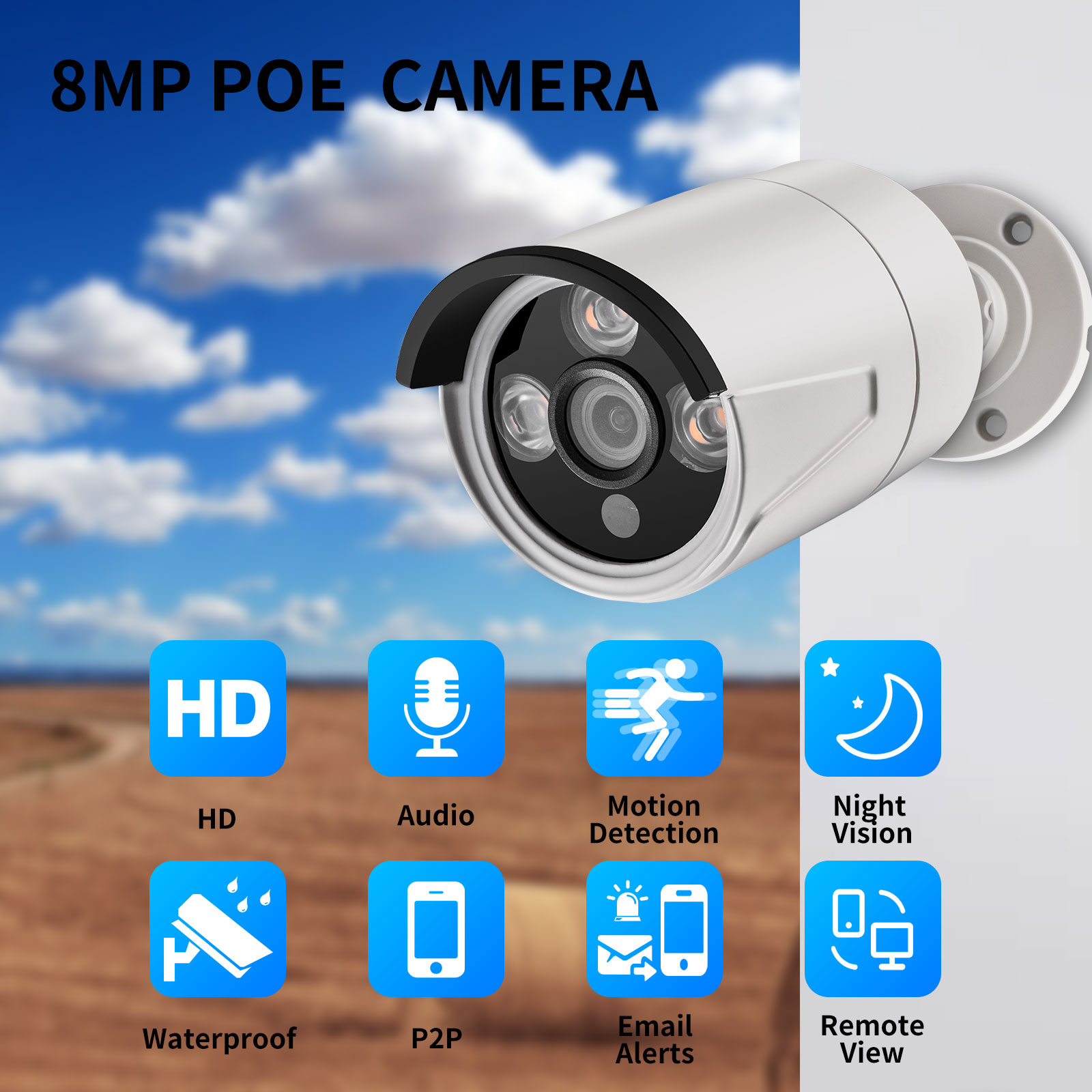 AZISHN H.265+ 4K 8MP Audio POE - Home Security Nvr avaliação e preço