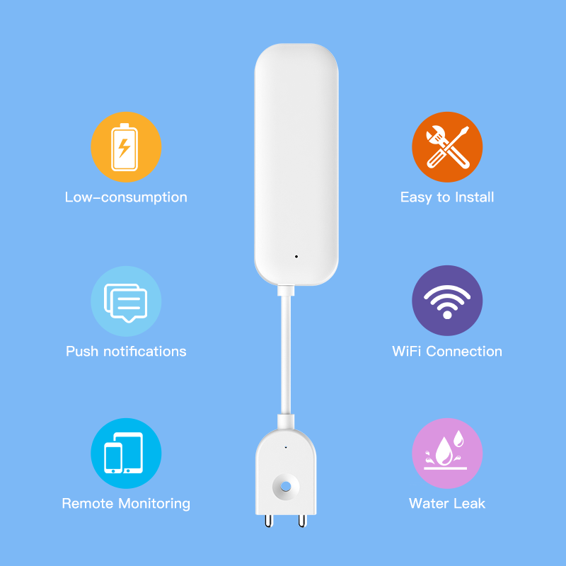 Tuya WiFi ZigBee Water Sensor  - Home Security Home Assistant avaliação e preço