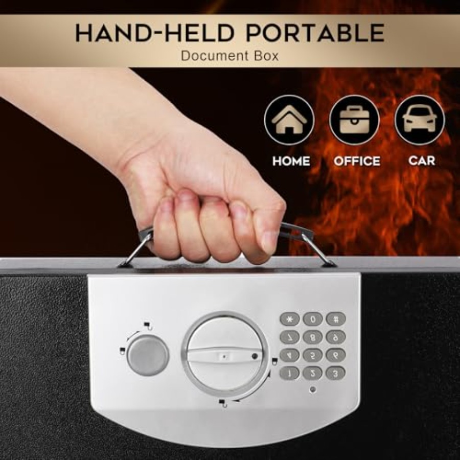 Portable Metal Safe Box with D - Safe Box Digital avaliação e preço