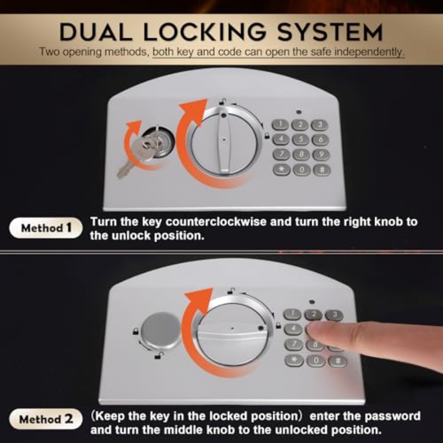 Portable Metal Safe Box with D - Safe Box Digital avaliação e preço