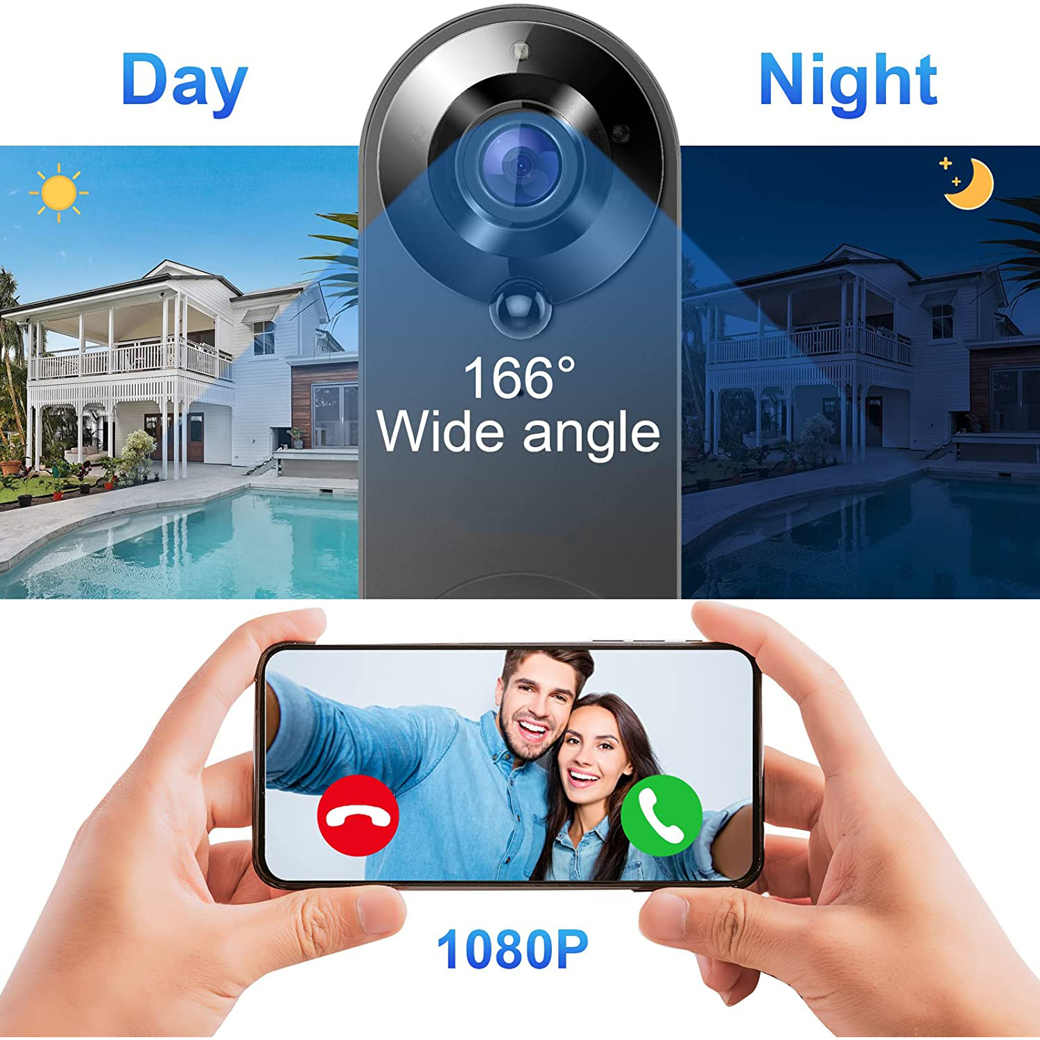 5G 2.4G WiFi Video Doorbell 10 - Home Security Adt avaliação e preço