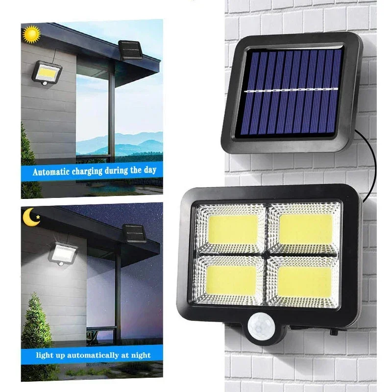LED Solar Split Wall Lamp Outd - Home Security Flood Lights avaliação e preço