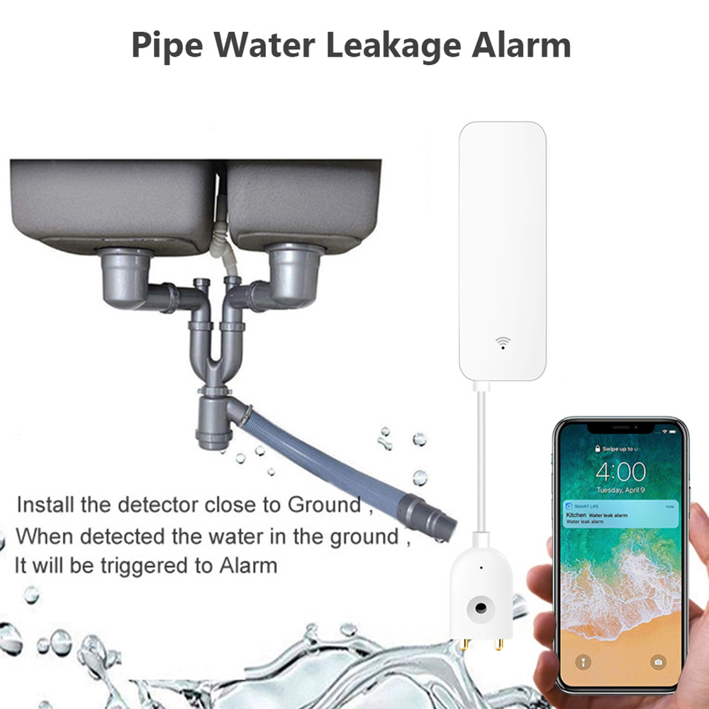 Tuya WiFi Smart Water Sensor L - Home Security Home Assistant avaliação e preço