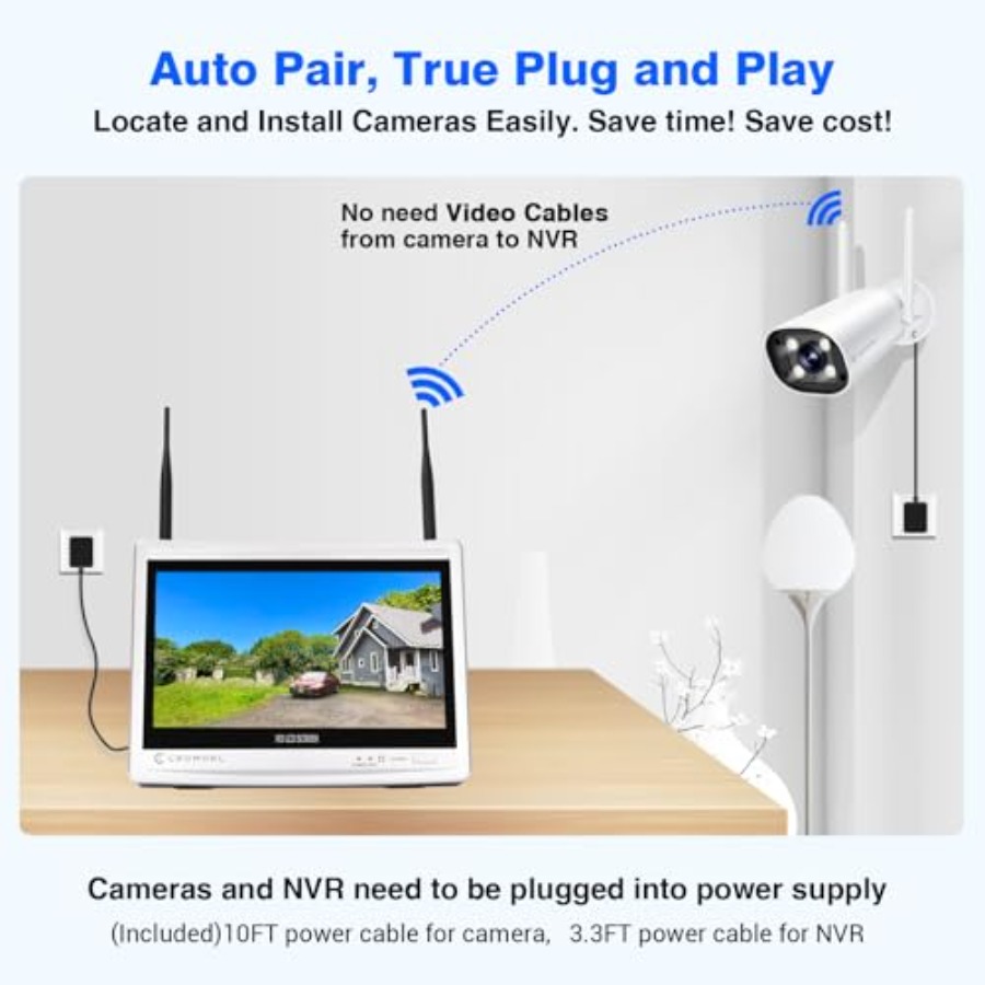 Wireless security camera syste - Home Security Nvr avaliação e preço