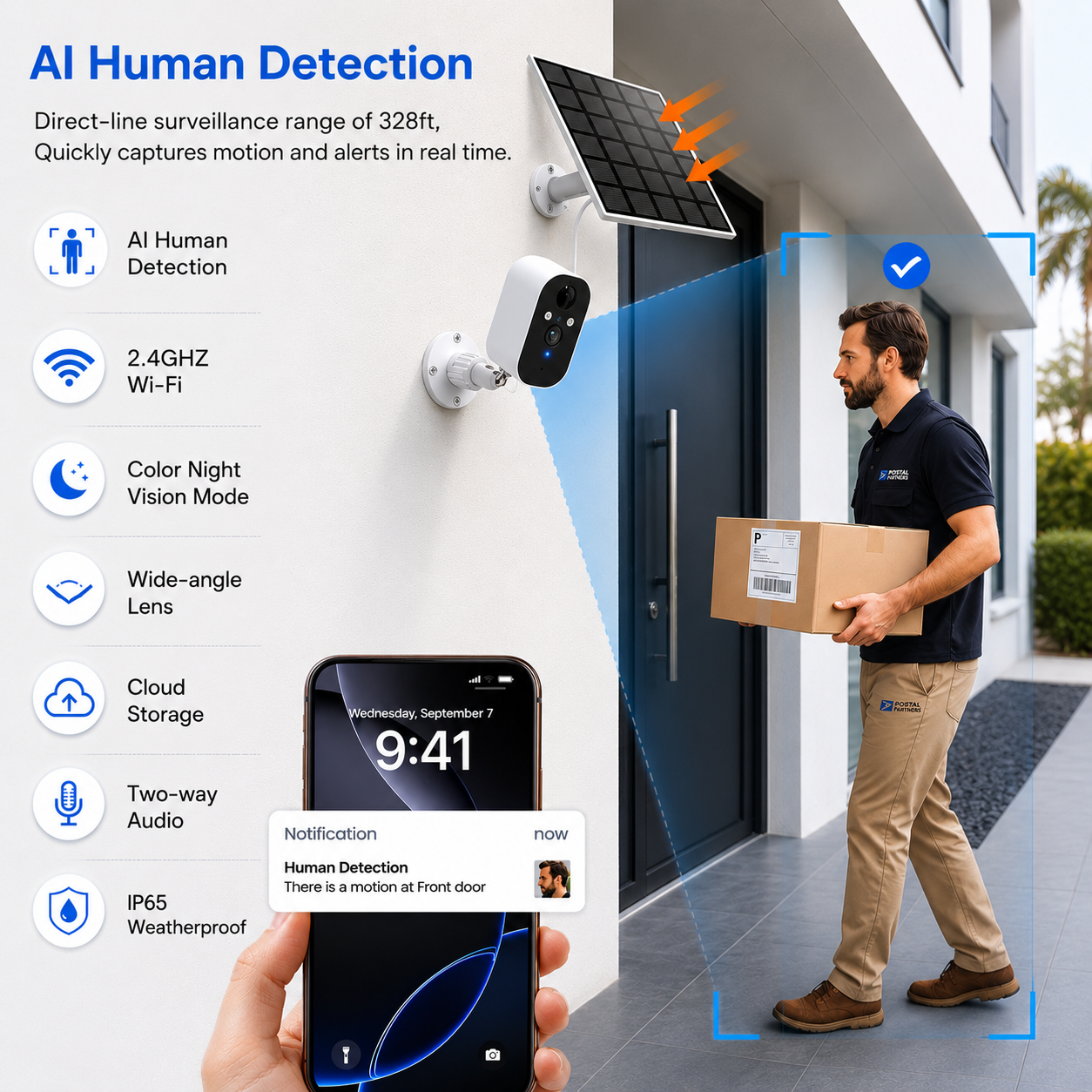Solar Security Cameras Wireles - Home Security Flood Lights avaliação e preço