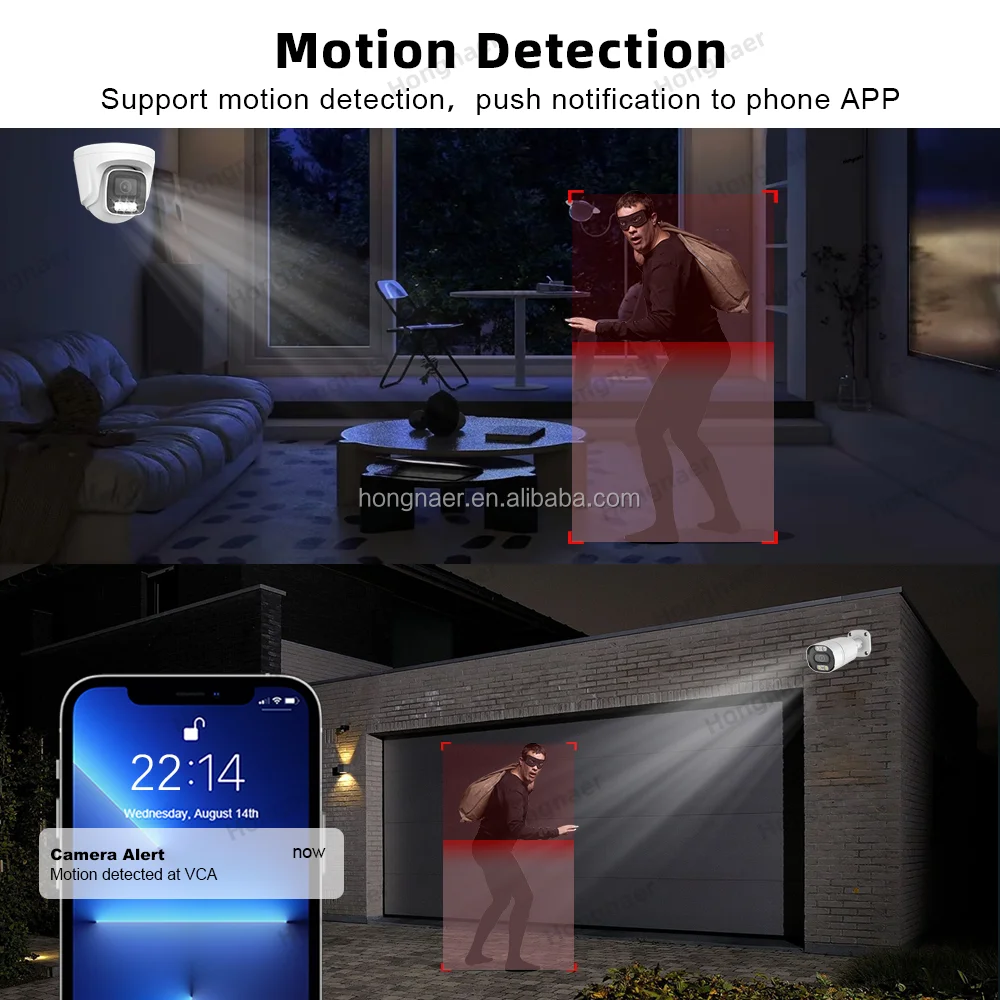 2026 Hongnae 8MP One Way Audio - Home Security Nvr avaliação e preço