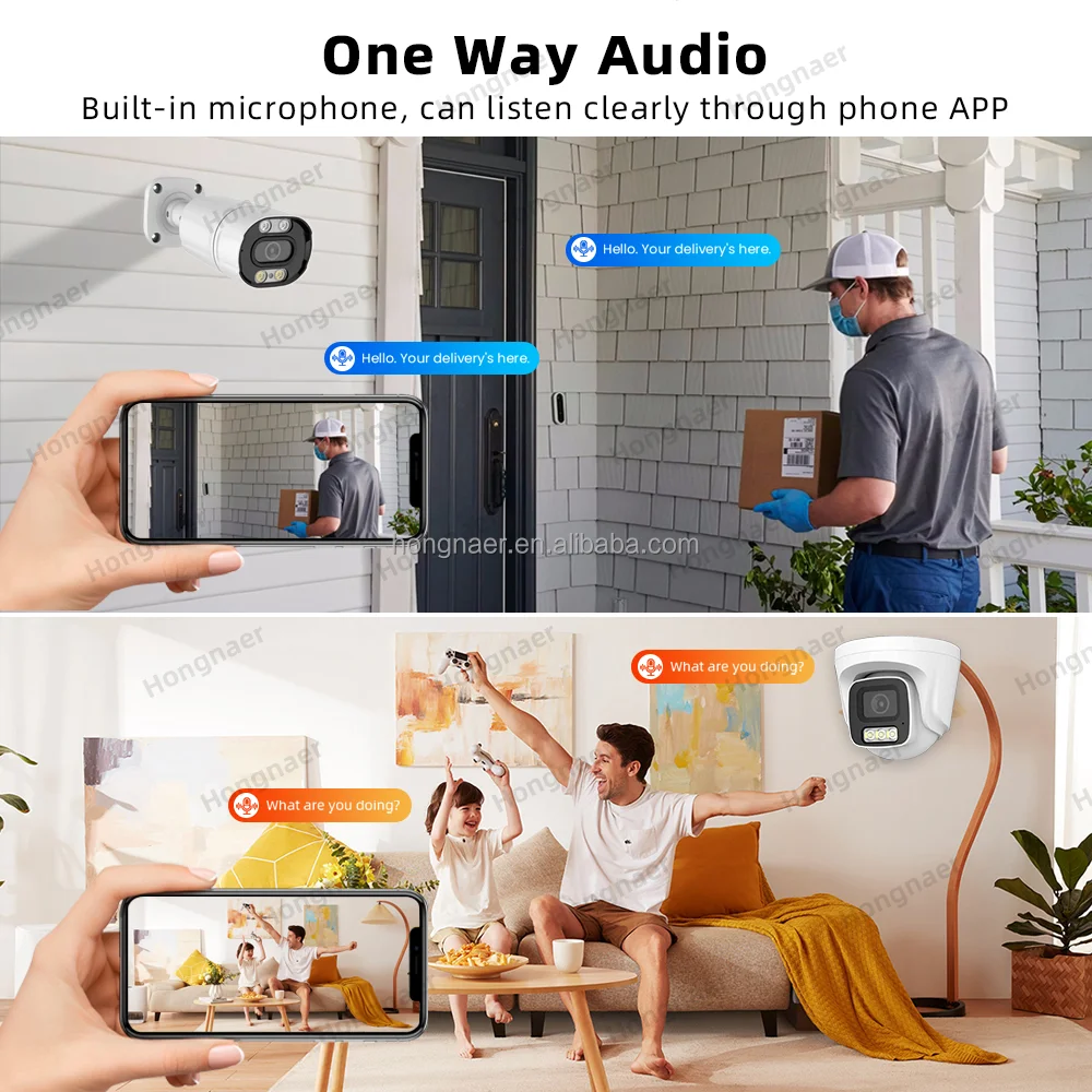 2026 Hongnae 8MP One Way Audio - Home Security Nvr avaliação e preço