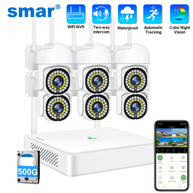 Smar 3MP Wireless CCTV Securit - Home Security Upgrades avaliação e preço